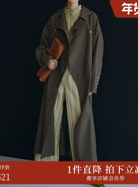 AMERI秋冬时尚干练休闲纯色质感飘逸大气场长风衣01220730440