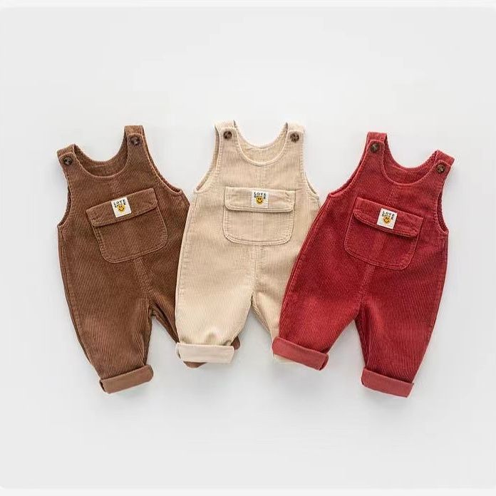 宝宝背带裤春秋装灯芯绒