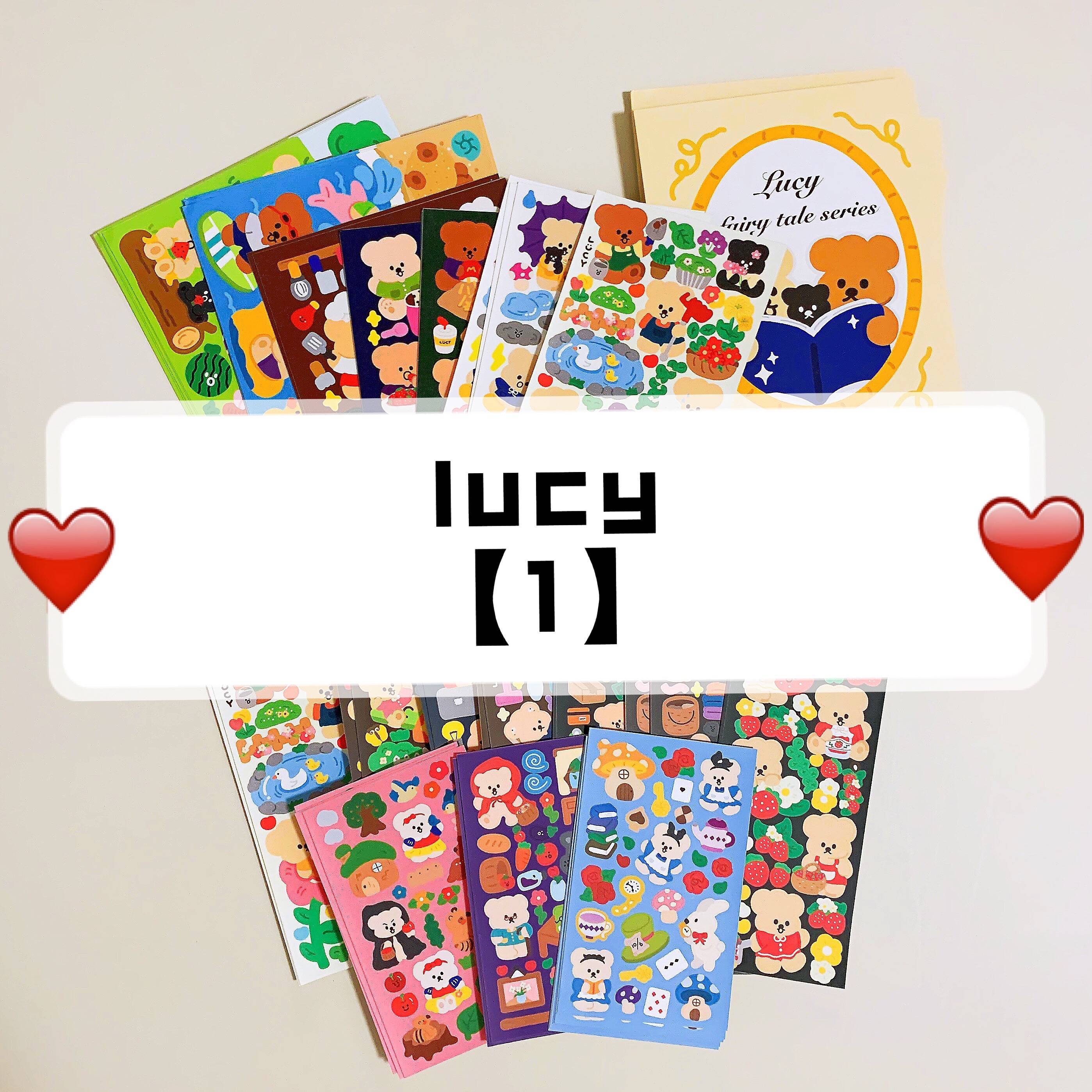 塔塔｜现货｜lucy1｜韩系拼贴造景贴纸 装饰手帐 卡通可爱 文具电教/文化用品/商务用品 文创/手作/文化用品 原图主图