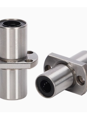 LMHC8 10 12 16 20 25 30UU加长LUU镀镍H型中间椭圆法兰轴承直线