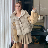 现货 新标90绒自带无限搭配米黄拼接短款羽绒服1057-P265-K438,女装羽绒服,HH服饰, 现货 新标90绒自带无限搭配米黄拼接短款羽绒服1057-P265-K438,女装羽绒服,HH服饰,