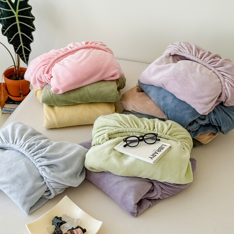 牛奶绒单床笠冬季加绒珊瑚绒床罩