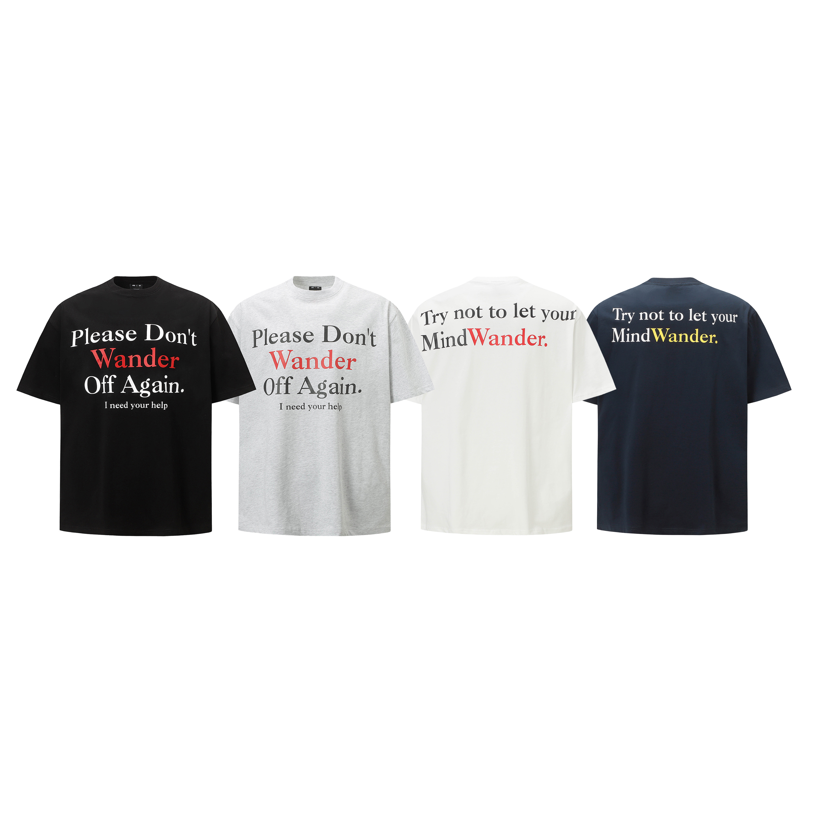 AU8OFCLUB美式复古字母标语印花短袖T恤男女小众设计百搭宽松半袖