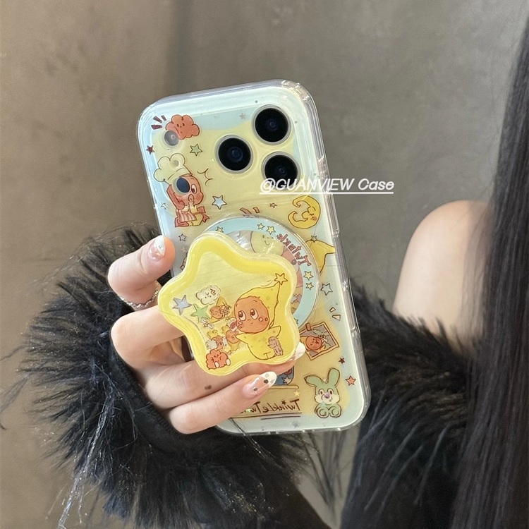 ins涂鸦星星人摇摇乐磁吸支架