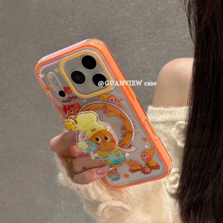 可爱熨烫师星星小人磁吸壳