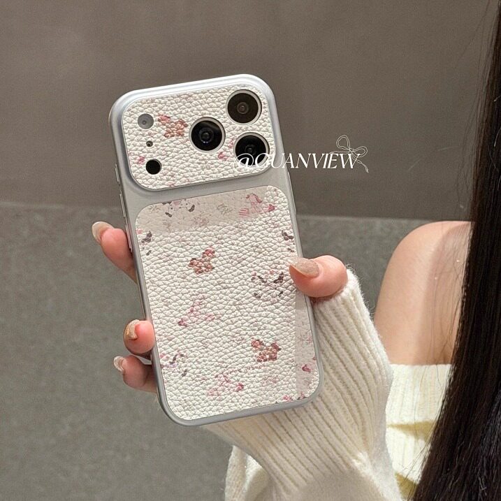 荔枝纹碎花小马硬壳手机壳