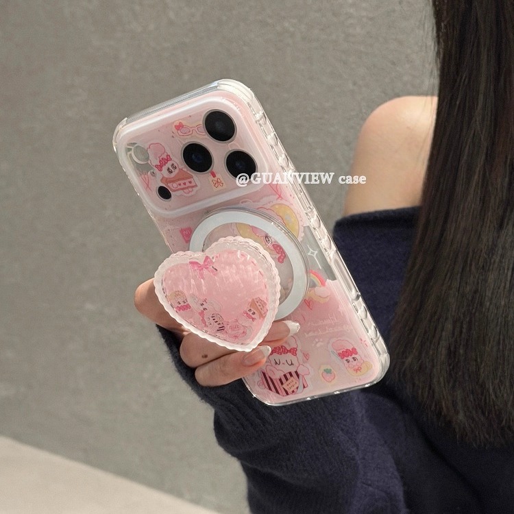 甜美艾丝乐小兔磁吸支架手机壳