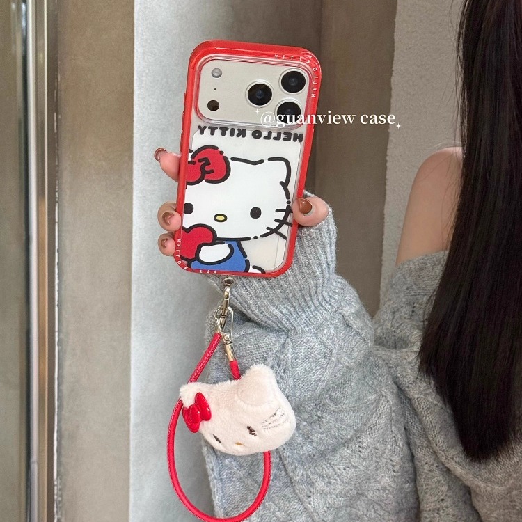 可爱红色爱心哈喽kt凯蒂猫手机壳