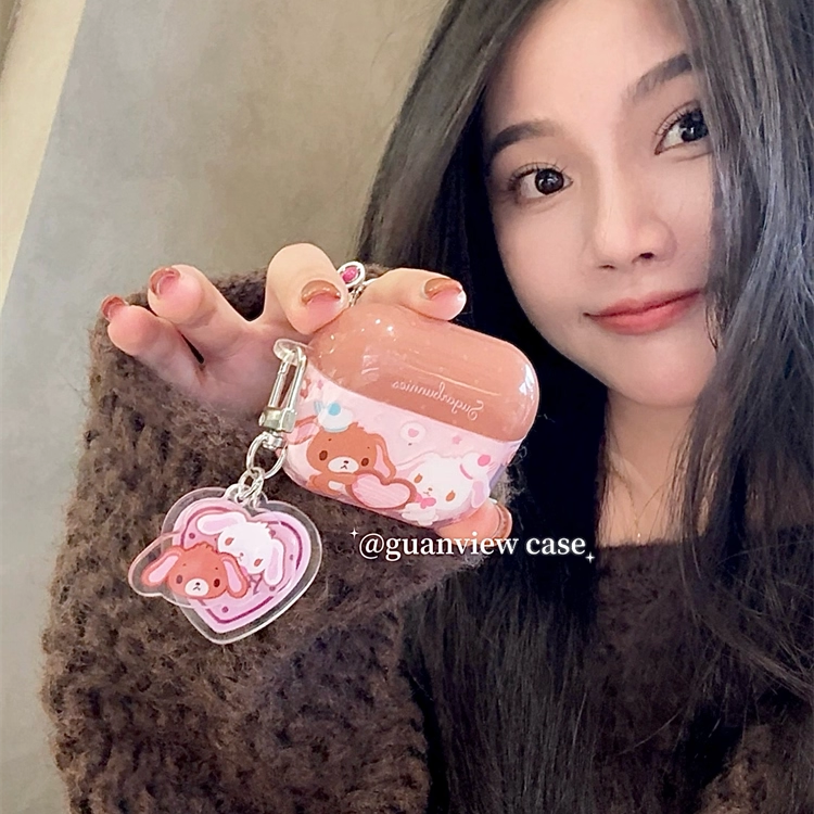 guanview ins软萌爱心甜点兔挂件适用airpods pro3代苹果无线蓝牙4代耳机套airpods3新款pro2代硅胶防摔套女,3C数码配件,手机保护套/壳,淘宝优惠券,粉丝福利购,淘宝优惠卷