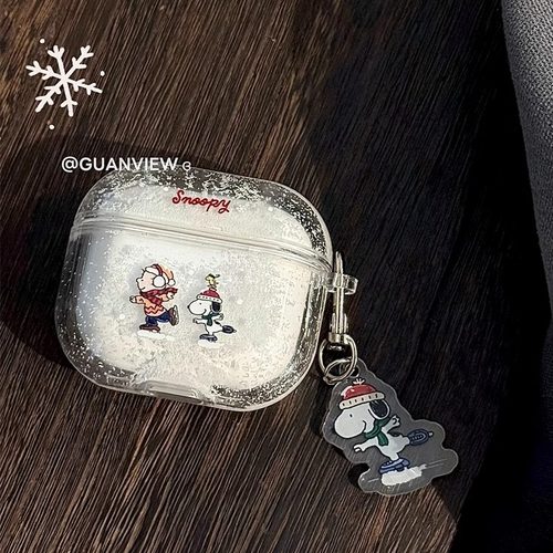 秋冬流沙滑冰查理史努比耳机壳