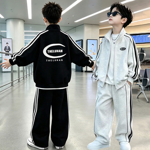 男童秋季套装2026韩版新款中大童帅气男孩子潮流春秋装运动两件套