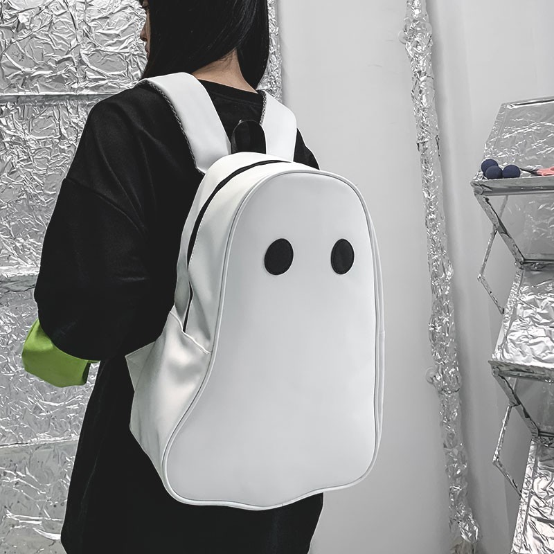 美式小众原创双肩包丑萌幽灵小鬼大容量日韩超火背包女高中生初中