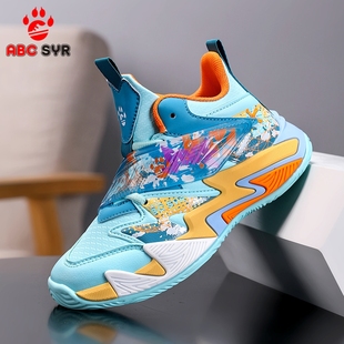 轻便防滑皮面鞋 ABC 男童秋冬季 处理卡通图案运动鞋 子 SYR儿童断码