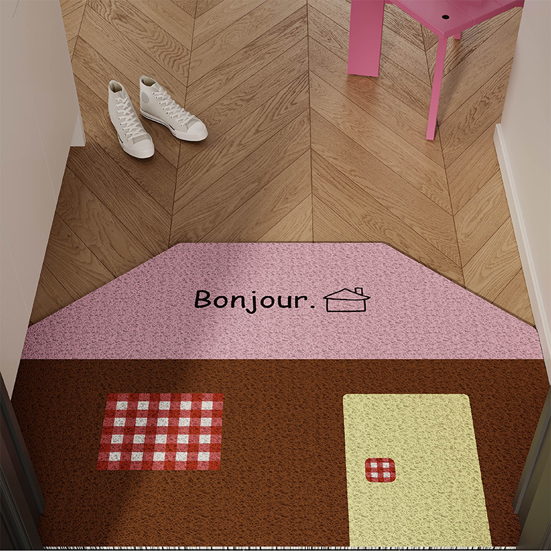 法式复古风小屋入户地垫丝圈防滑