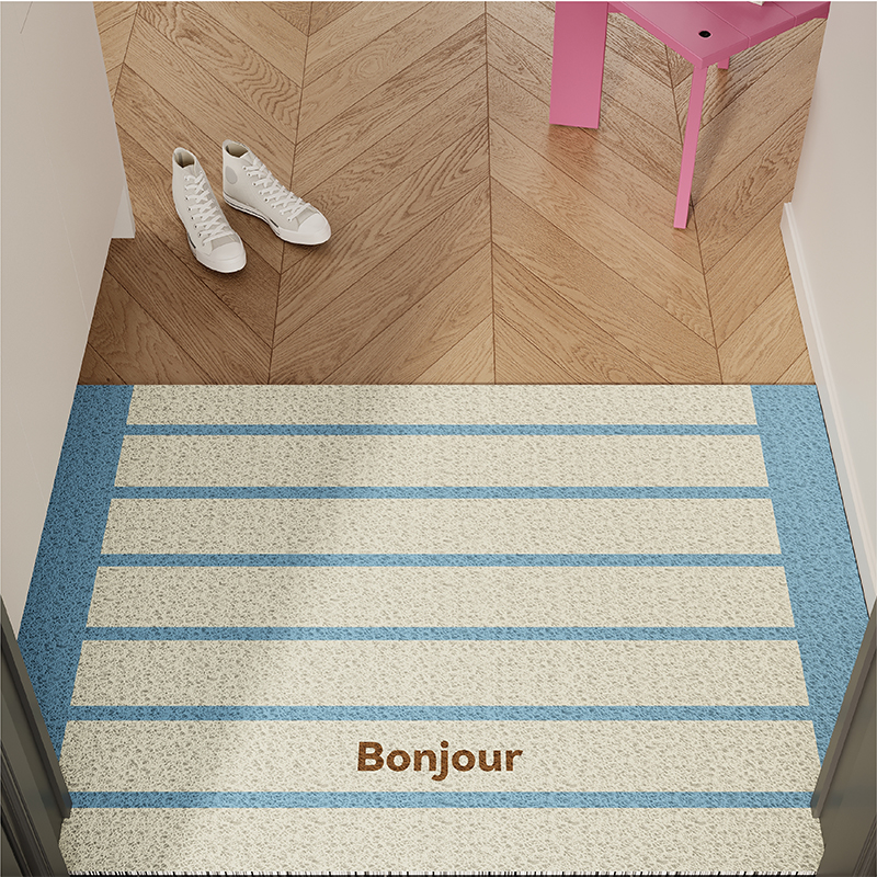 简约条纹入户地垫耐脏防滑可裁剪