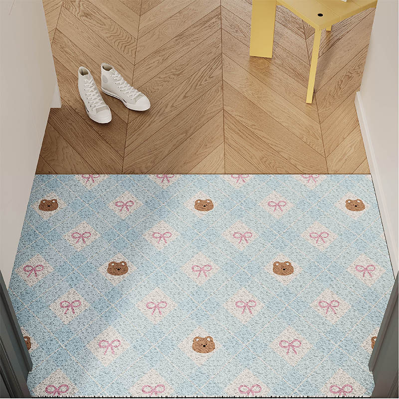 日式卡通地垫入户门垫丝圈可裁剪