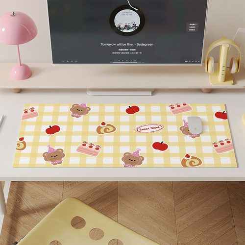 韩式甜品小熊鼠标垫防水防油桌布
