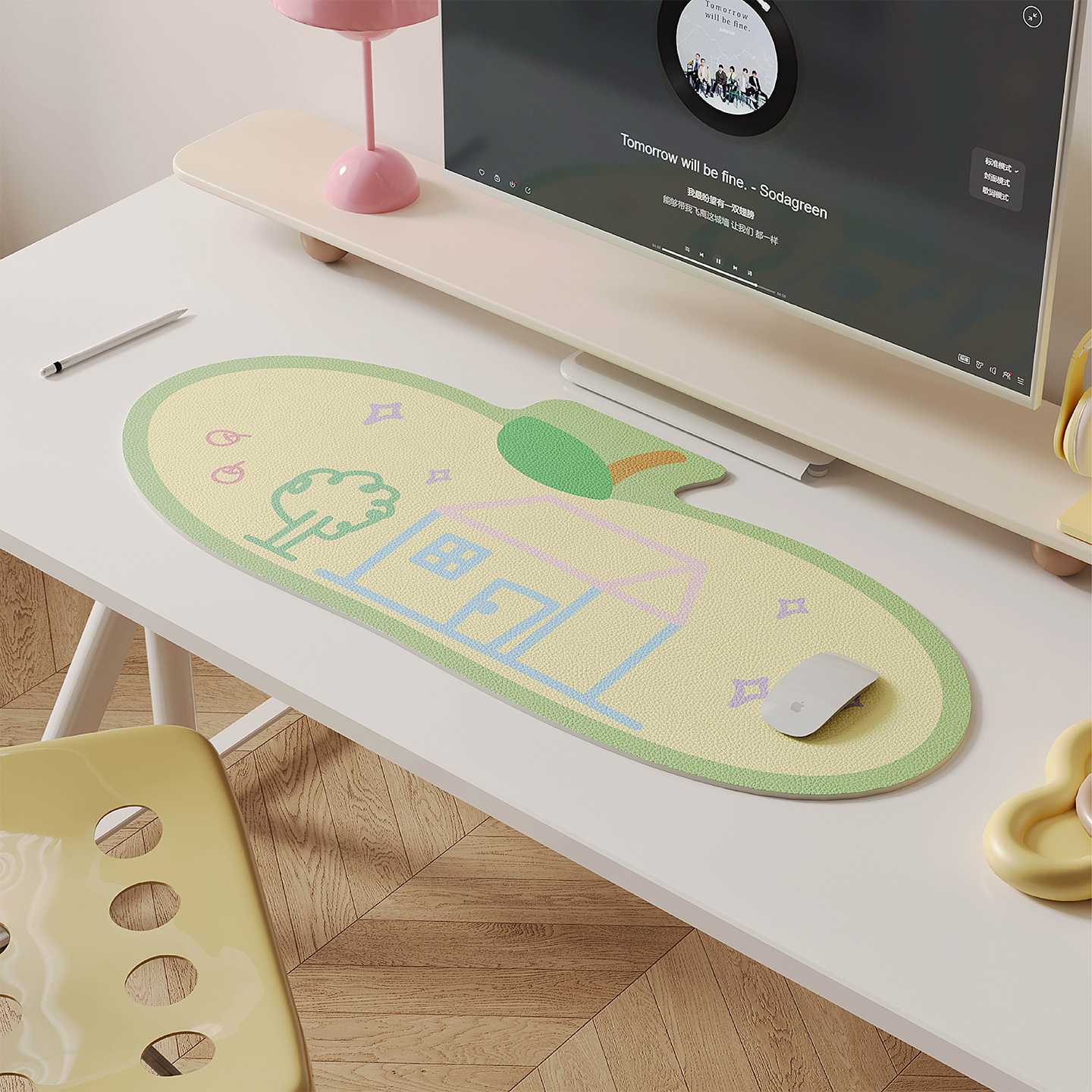 韩系可爱风书桌垫防水防油鼠标垫