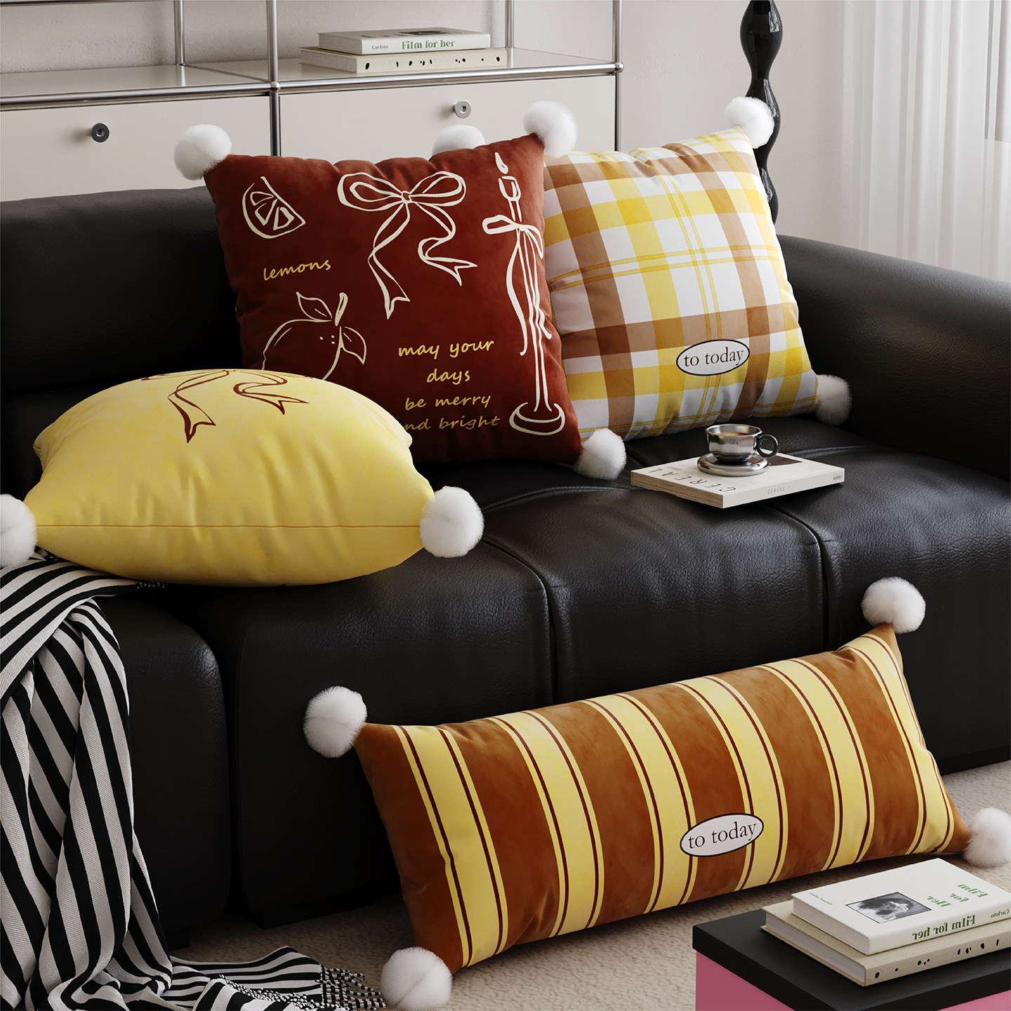 复古风ins风抱枕套靠枕客厅沙发靠背垫床上车用腰枕睡觉长条抱枕,居家布艺,靠垫/抱枕,淘宝优惠券,粉丝福利购,淘宝优惠卷