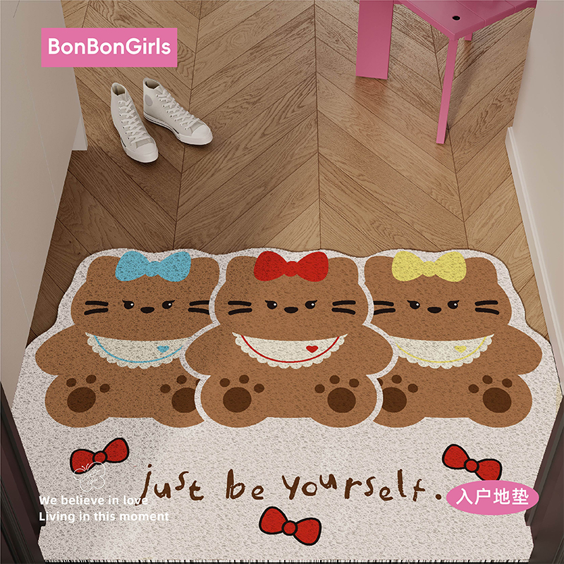 黑皮KT高级感入户门地垫门口脚垫