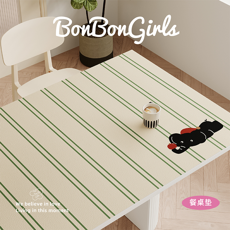 美式卡通餐桌垫PVC桌布防水防油