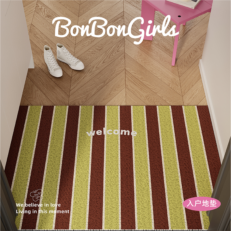 中古风入户门地垫耐脏防滑门垫