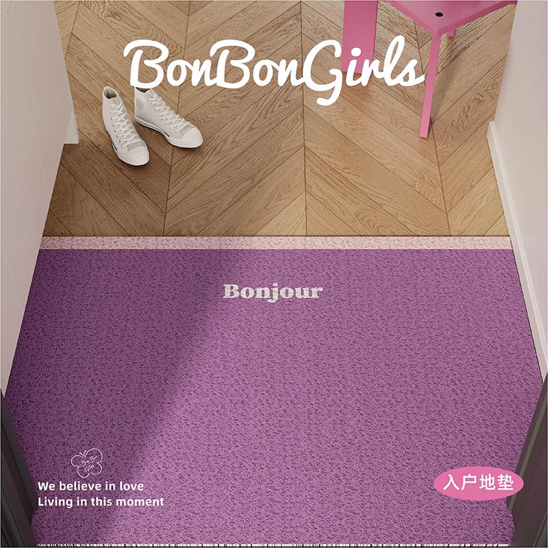 纯色系入户地垫丝圈耐脏防滑脚垫