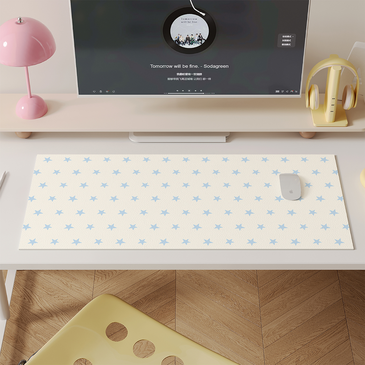 韩系ins风超大号防水防油鼠标垫