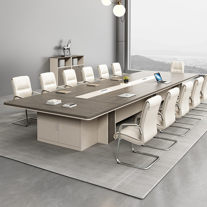会议桌长桌加厚大型简约现代培训桌办公室长条桌洽谈会客桌椅组合