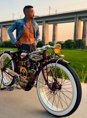 高端私人会所定制改装机车自行车哈雷欧美Replica 工艺品朋克蒸汽