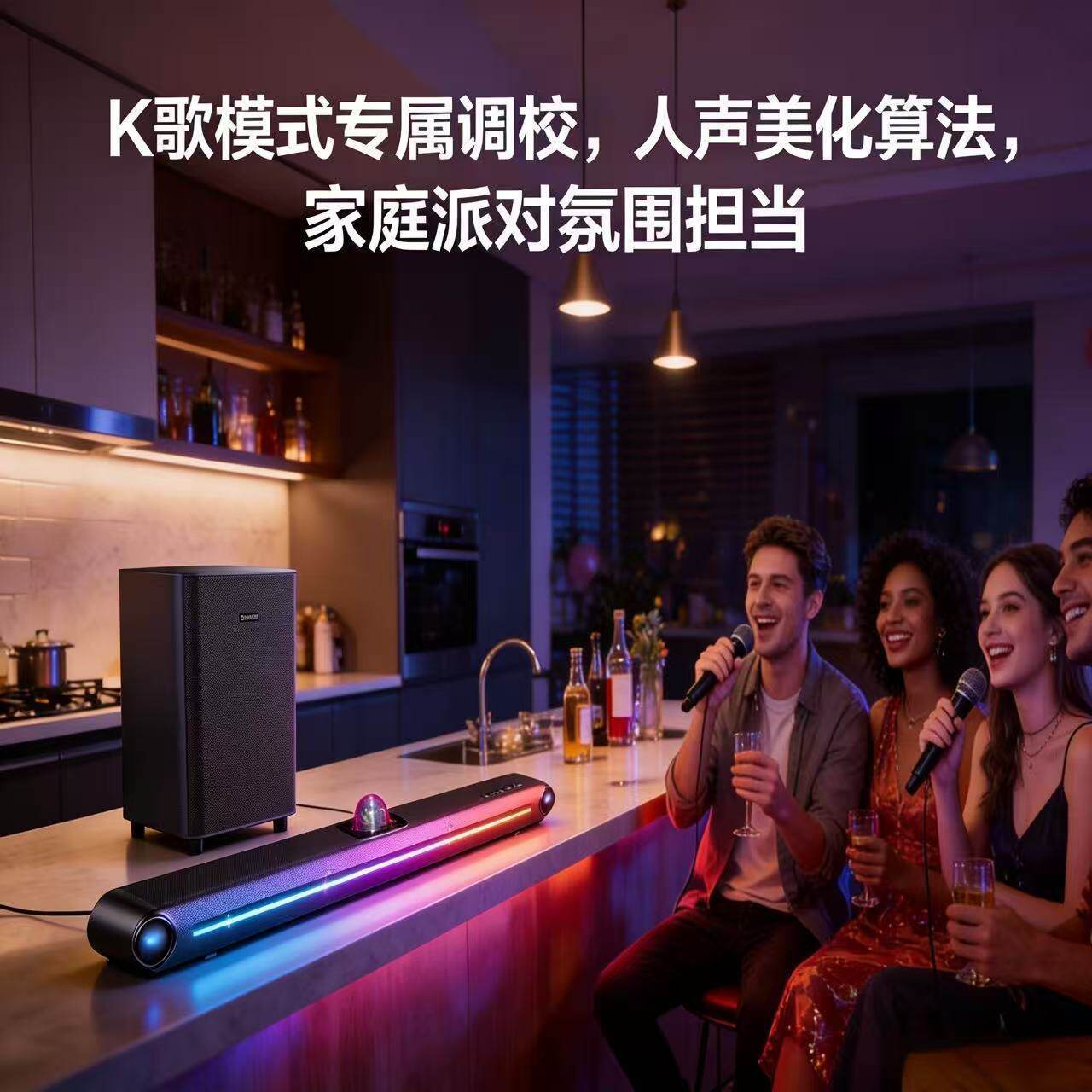 纽曼G66回音壁音响家庭影院电视音箱全景声客厅环绕立体声