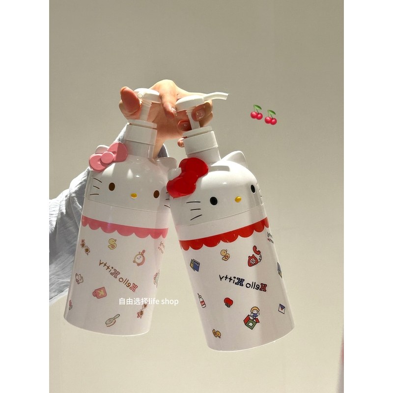美乐蒂可爱塑料大容量按压分装瓶洗发水沐浴露按压瓶1000ml乳液瓶