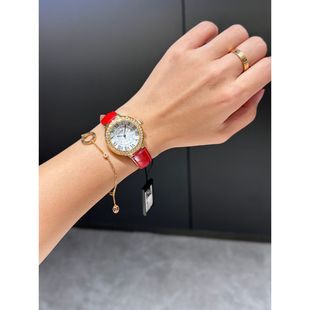 足金999西普尼黄金小金表手链送女友礼物