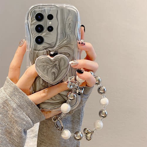 ins奶油滴胶支架手机壳