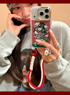 圣诞凯蒂猫适用oppo一加ace6手机壳ace5pro红色1+15格子13镜子12r镜面11手提绳ace3v可爱2硅胶1+oneplus卡通p