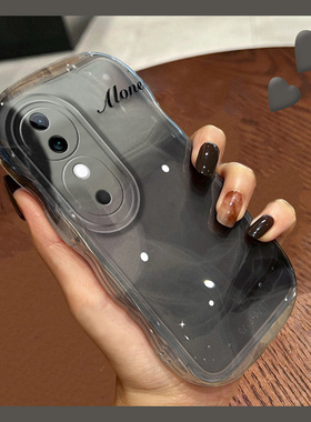 适用vivos19手机壳s19pro水墨晕染s18e透灰色s17por小众vivi新款vovo韩系硅胶软壳个性创意网红少女时尚气质