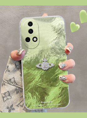 绿色晕染适用华为nova13pro手机壳novo12ultra水钻11畅玩11por高级感11se日韩10小众10z硅胶9简约8新款7防摔p