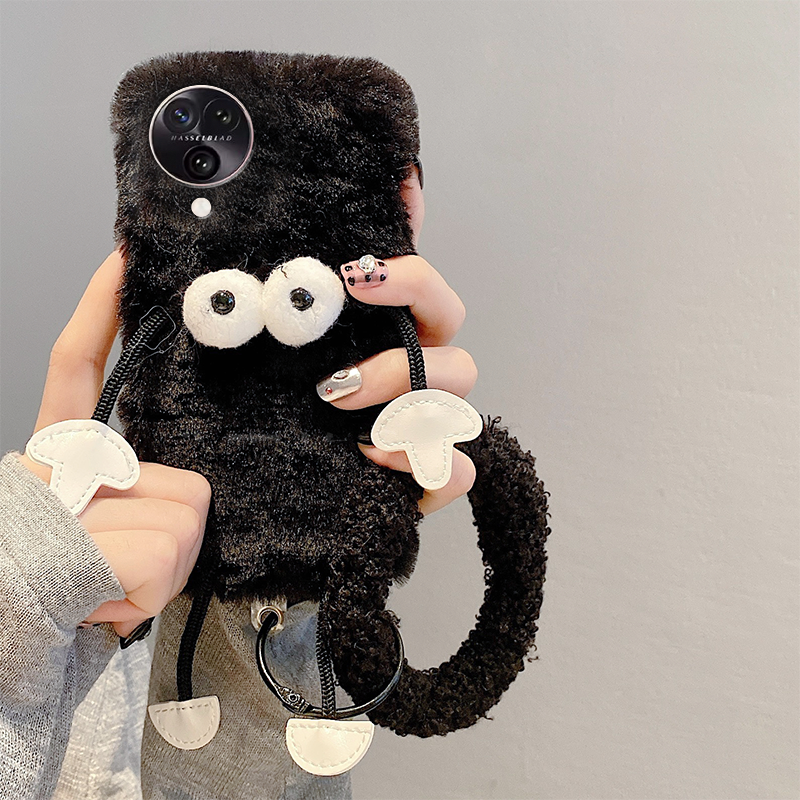 立体毛绒绒oppo手机壳趣味