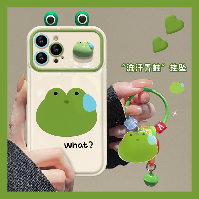 翻盖镜子立体青蛙手机壳