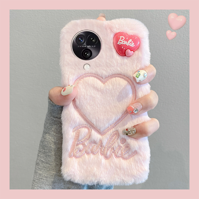 刺绣毛绒绒oppo手机壳日韩