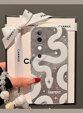 白色蟒蛇适用vivos20手机壳s19pro挂链s18e高级感s17t卡通s16小众s15锡纸纹s12por透明s10手提s9硅胶s7/vivo