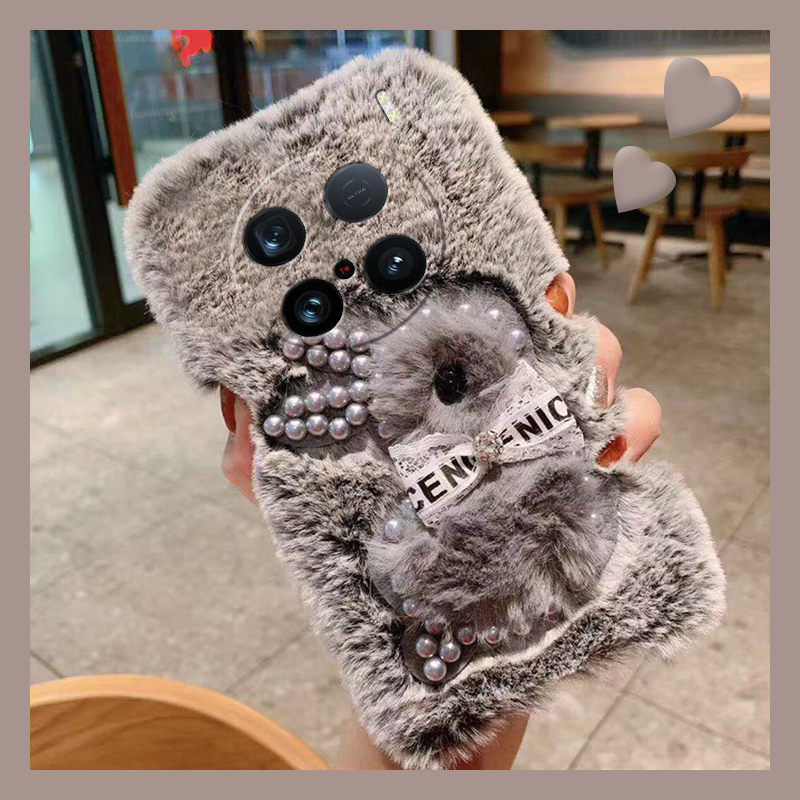 珍珠兔子适用vivox200手机壳x200promini迷你日韩x100s立体x100por+可爱x100ultra毛绒绒十秋冬季vivo硅胶女p