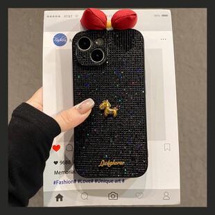 2026红色蝴蝶结小马适用华为荣耀x70i手机壳x60pro立体x50i+卡通x40gt马年x30新年x20se软x10十v30por/honor