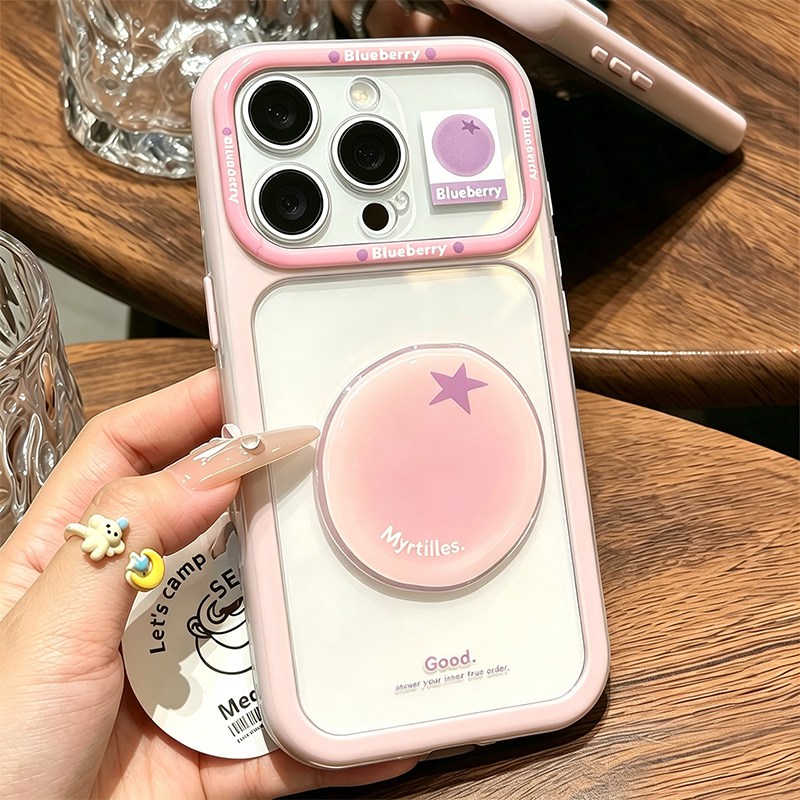 适用苹果17promax手机壳iPhone16大视窗18立体15plus蓝莓air水果14粉色13拼色12撞色11por十七硅胶十六软壳女