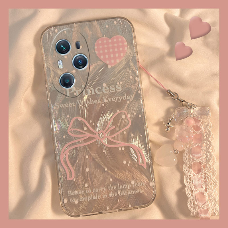 小众高级感银色羽纱粉色蝴蝶手机壳