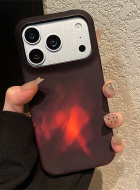 简约温感变色适用小米红米note15pro+手机壳noto14s黑变红13rpor温感12turbo个性11e硬壳turbo4pro十3新款软p