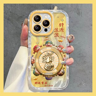 十y77e y50m y76s y70s vivo y73s 2026财源滚滚财神爷适用vivoy500pro手机壳y300gt立体y200i支架y100软y78