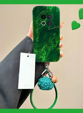 高级感绿色晕染适用魅族note16手机壳noto16pro毛球por铃铛十六挂绳meizu手提新款全包防摔日韩透明锡纸纹软p