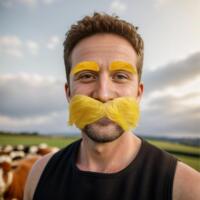 The new cartoon beard costume prop of Yellow Old Reese, a funny and creative beard for parties and balls thumbnail 8