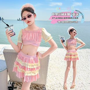潮款 泳衣女夏儿童韩系超好看夏新小众潮童亲肤服饰甜美ins风夏季